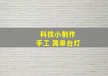 科技小制作 手工 简单台灯